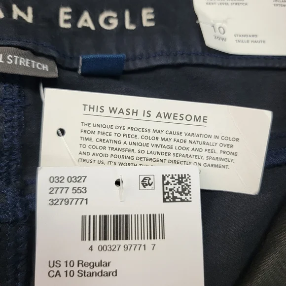 American Eagle Black Next Level Stretch High Rise Jeggings Sz 10/30 NEW - Picture 16 of 16